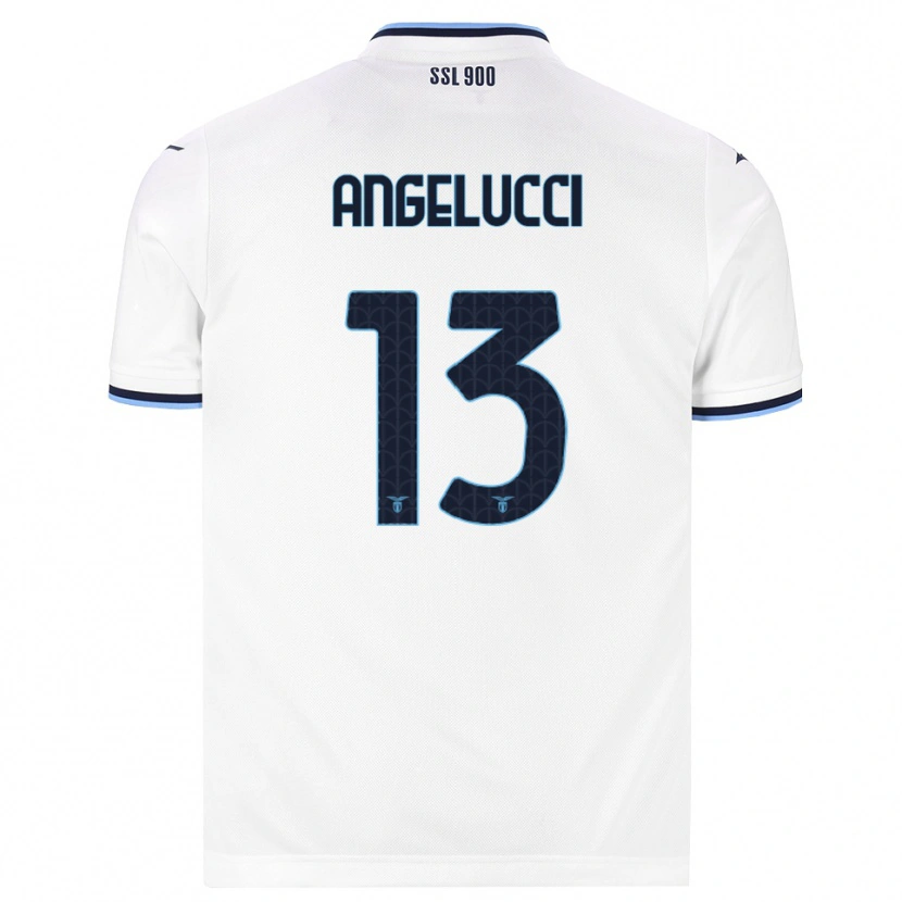 Danxen Kinderen Valerio Angelucci #13 Wit Marineblauw Uitshirt Uittenue 2026/27 T-Shirt België