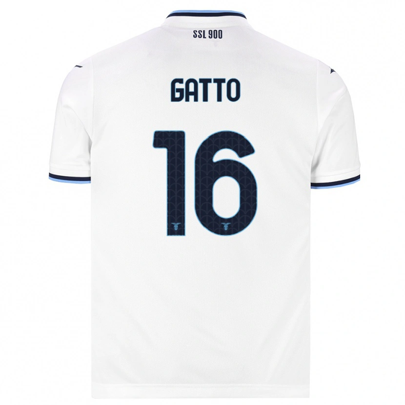 Danxen Kinderen Francesco Gatto #16 Wit Marineblauw Uitshirt Uittenue 2026/27 T-Shirt België