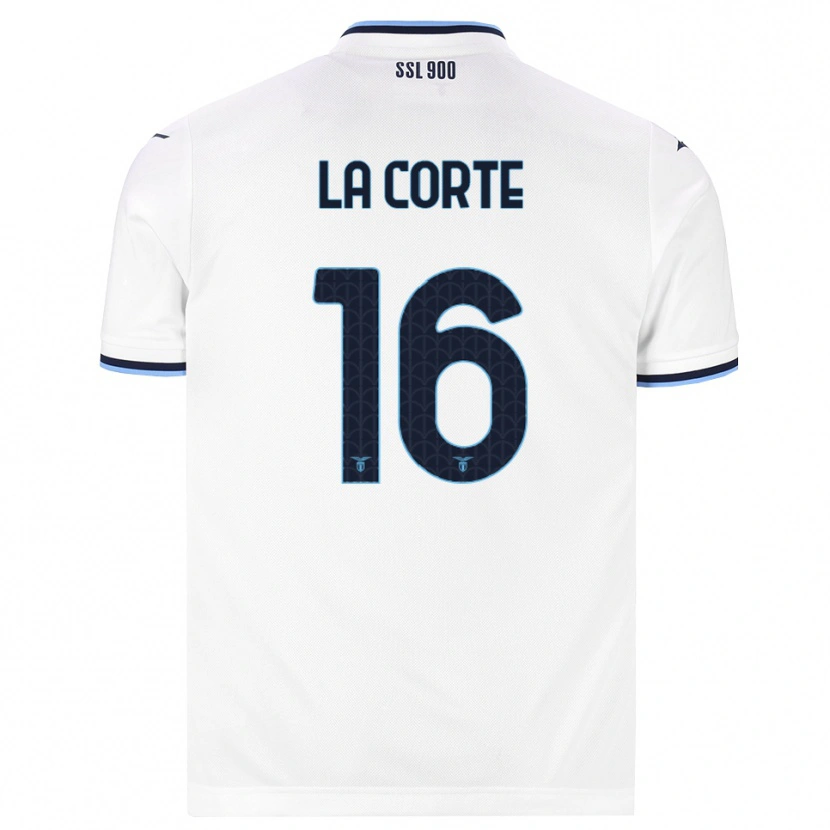 Danxen Kinderen Pietro La Corte #16 Wit Marineblauw Uitshirt Uittenue 2026/27 T-Shirt België