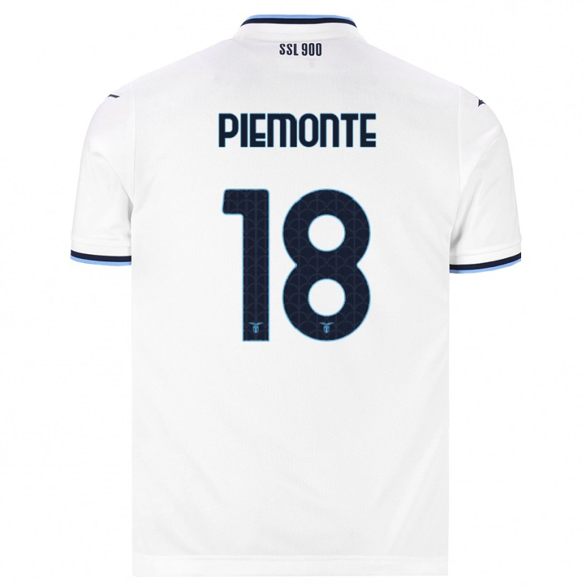 Danxen Kinderen Martina Piemonte #18 Wit Marineblauw Uitshirt Uittenue 2026/27 T-Shirt België