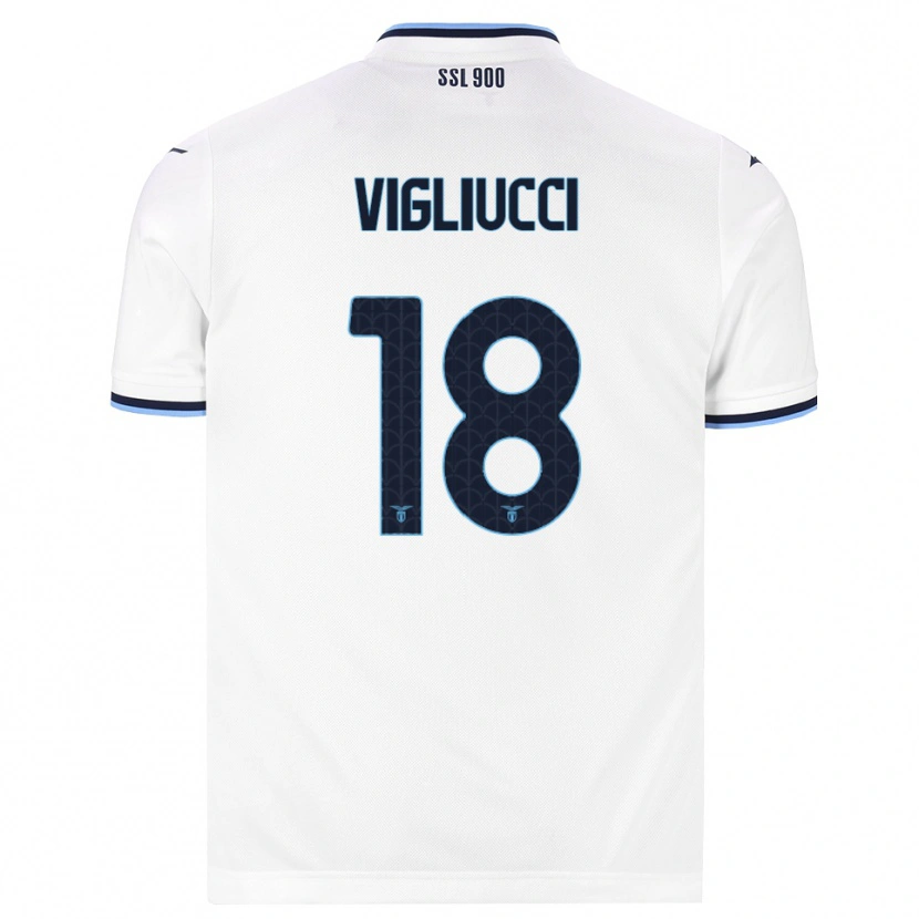Danxen Kinderen Chiara Vigliucci #18 Wit Marineblauw Uitshirt Uittenue 2026/27 T-Shirt België