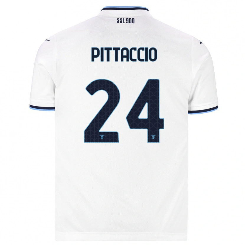 Danxen Kinderen Francesca Pittaccio #24 Wit Marineblauw Uitshirt Uittenue 2026/27 T-Shirt België