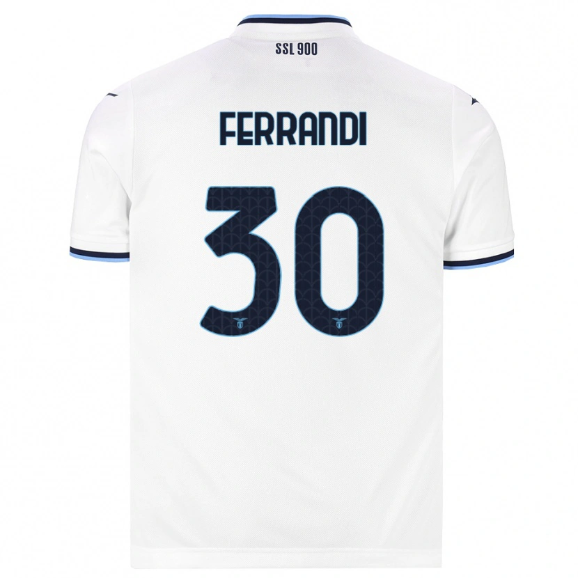 Danxen Kinderen Giulia Ferrandi #30 Wit Marineblauw Uitshirt Uittenue 2026/27 T-Shirt België