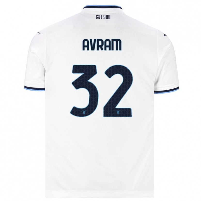 Danxen Kinderen Raul Avram #32 Wit Marineblauw Uitshirt Uittenue 2026/27 T-Shirt België