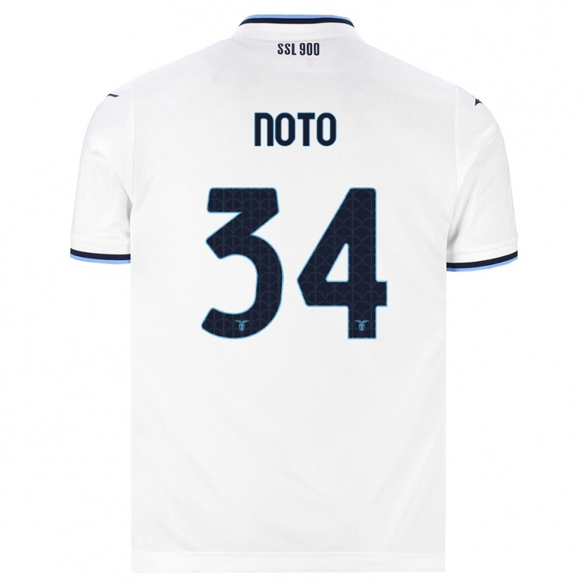 Danxen Kinderen Pierpaolo Noto #34 Wit Marineblauw Uitshirt Uittenue 2026/27 T-Shirt België