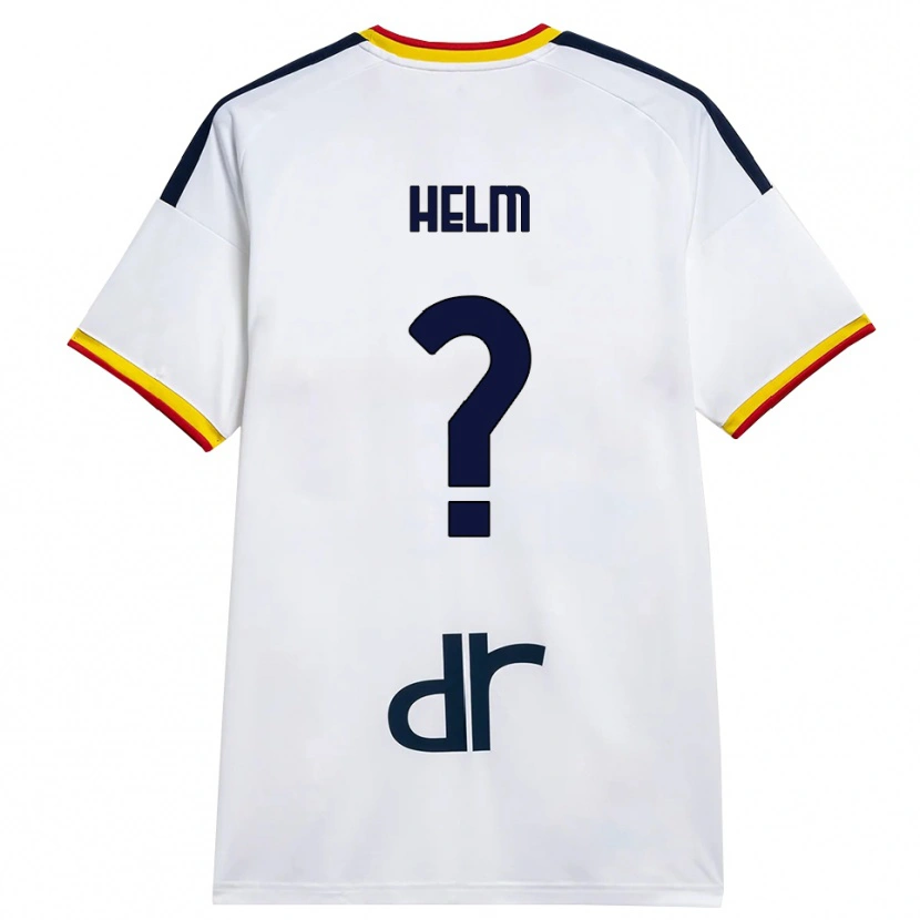 Danxen Kinderen Adrian Helm #0 Wit Geel Rood Uitshirt Uittenue 2026/27 T-Shirt België