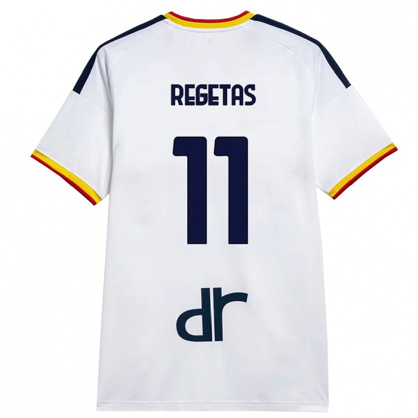 Danxen Kinderen Domagoj Regetas #11 Wit Geel Rood Uitshirt Uittenue 2026/27 T-Shirt België