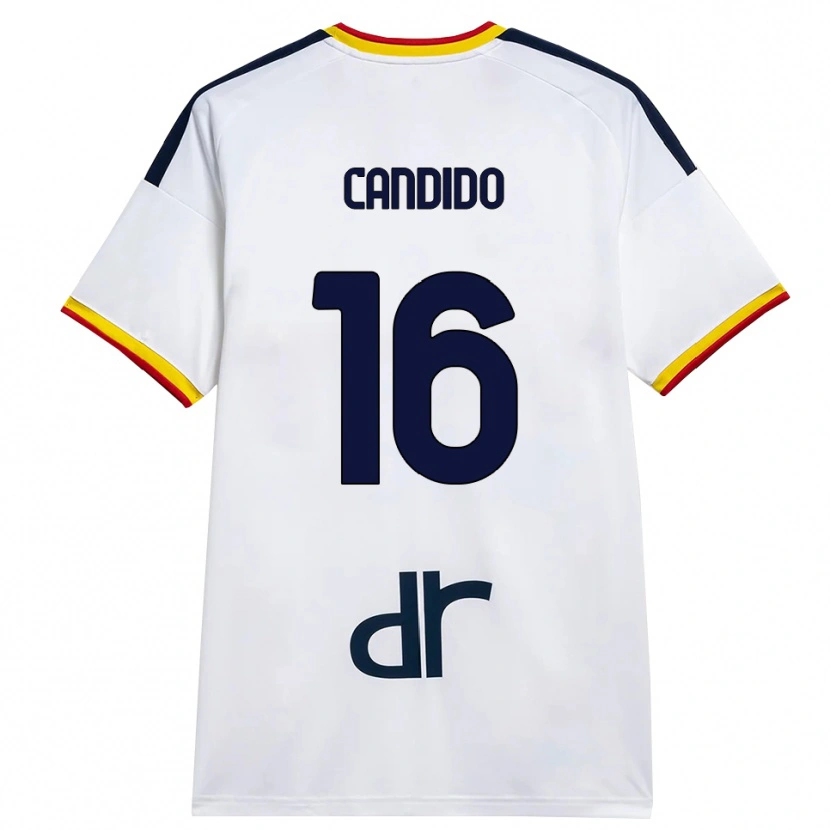 Danxen Kinderen Filippo Candido #16 Wit Geel Rood Uitshirt Uittenue 2026/27 T-Shirt België
