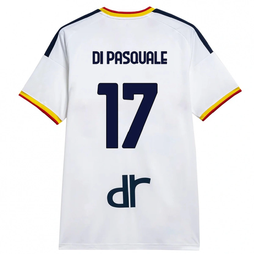 Danxen Kinderen Alessandro Di Pasquale #17 Wit Geel Rood Uitshirt Uittenue 2026/27 T-Shirt België