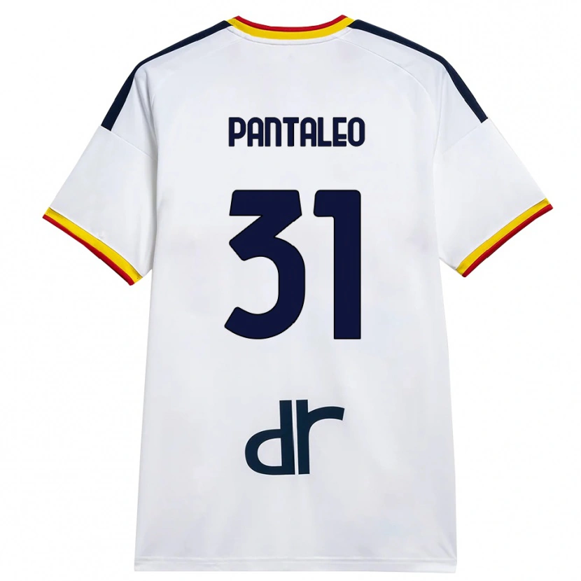 Danxen Kinderen Dario Pantaleo #31 Wit Geel Rood Uitshirt Uittenue 2026/27 T-Shirt België