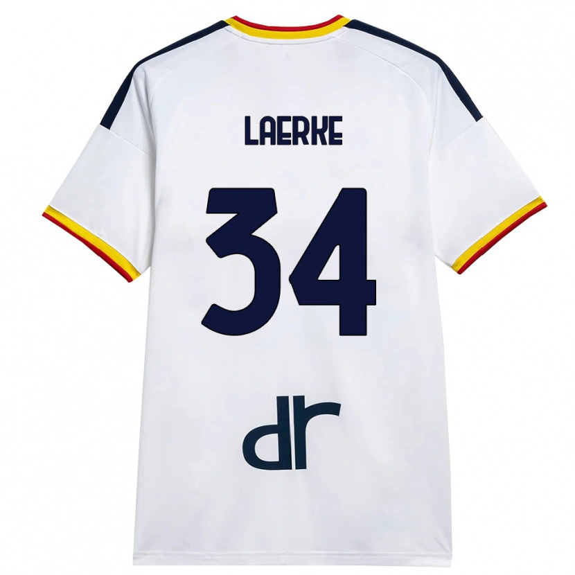 Danxen Kinderen Hjalte Lærke #34 Wit Geel Rood Uitshirt Uittenue 2026/27 T-Shirt België