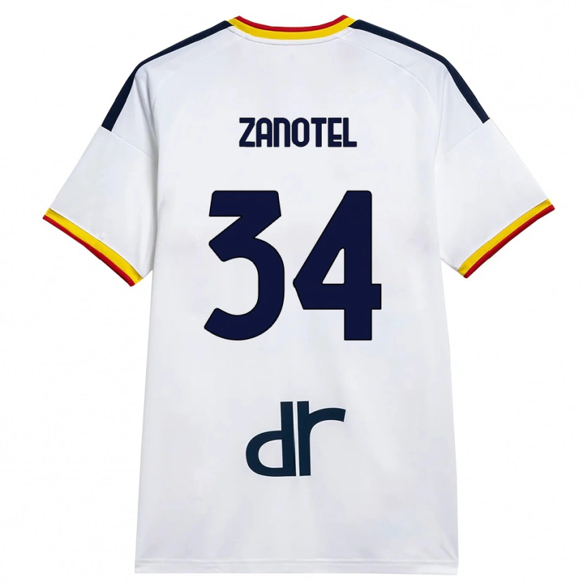 Danxen Kinderen Giovanni Zanotel #34 Wit Geel Rood Uitshirt Uittenue 2026/27 T-Shirt België