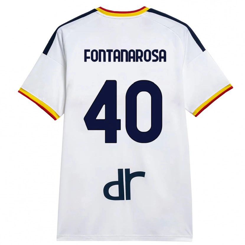 Danxen Kinderen Andrea Fontanarosa #40 Wit Geel Rood Uitshirt Uittenue 2026/27 T-Shirt België