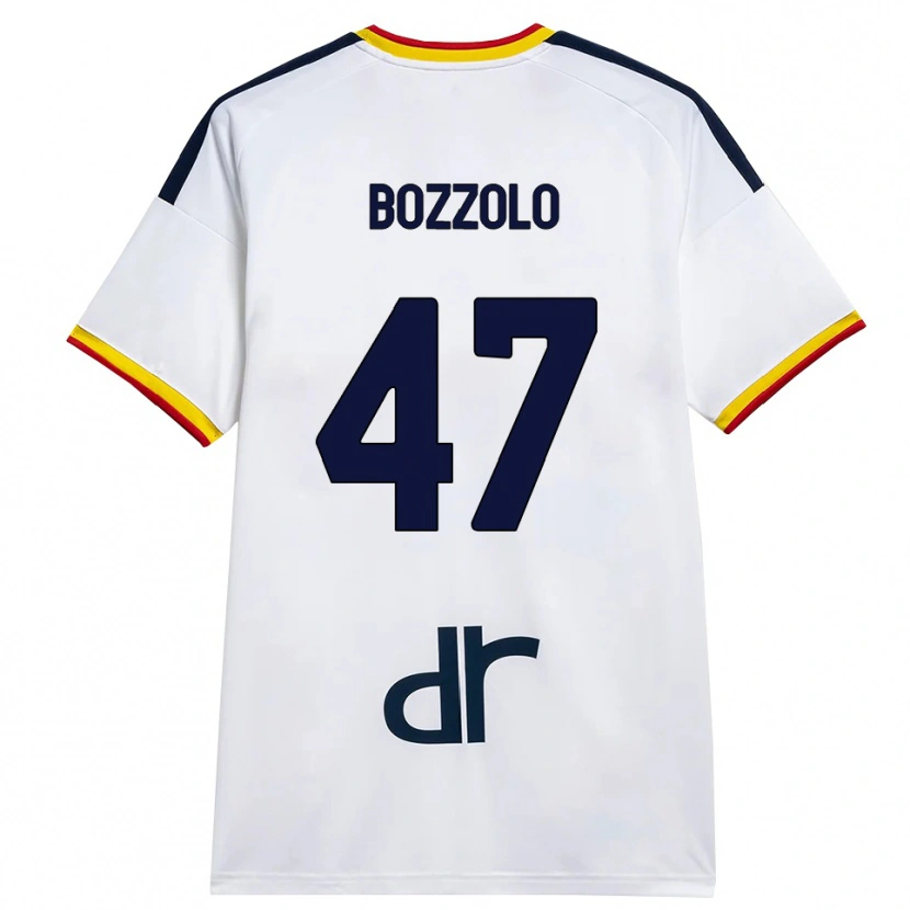 Danxen Kinderen Alessandro Bozzolo #47 Wit Geel Rood Uitshirt Uittenue 2026/27 T-Shirt België