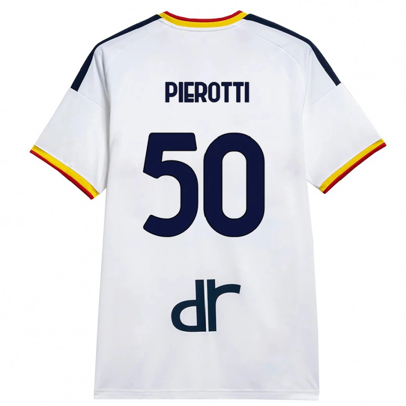 Danxen Kinderen Santiago Pierotti #50 Wit Geel Rood Uitshirt Uittenue 2026/27 T-Shirt België