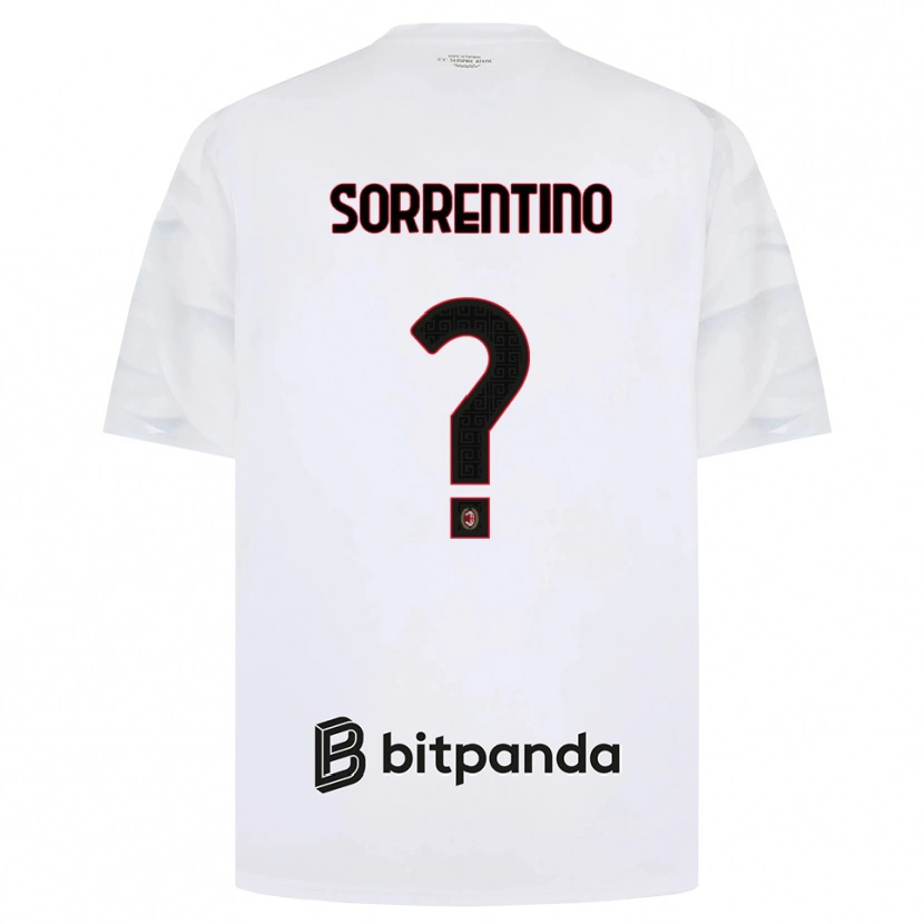Danxen Kinderen Cristian Sorrentino #0 Wit Rood Zwart Uitshirt Uittenue 2026/27 T-Shirt België
