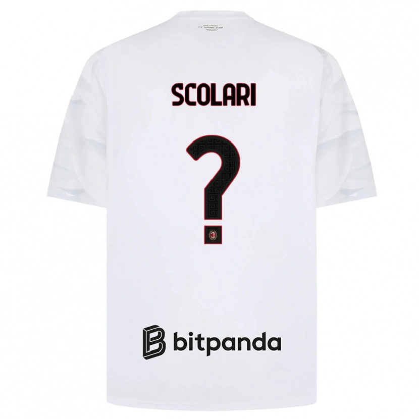 Danxen Kinderen Davide Scolari #0 Wit Rood Zwart Uitshirt Uittenue 2026/27 T-Shirt België