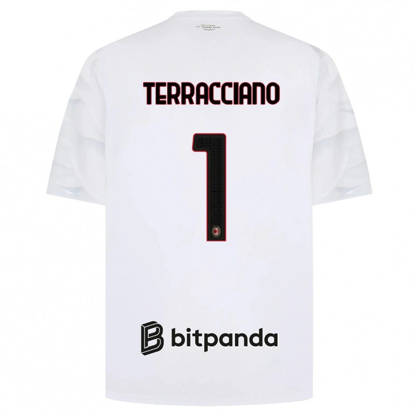 Danxen Kinderen Pietro Terracciano #1 Wit Rood Zwart Uitshirt Uittenue 2026/27 T-Shirt België