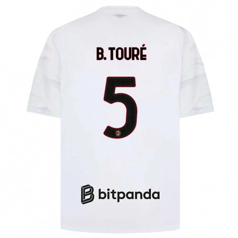 Danxen Kinderen Fode Ballo-Toure #5 Wit Rood Zwart Uitshirt Uittenue 2026/27 T-Shirt België