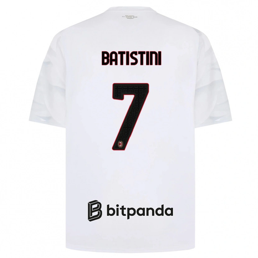 Danxen Kinderen Simone Batistini #7 Wit Rood Zwart Uitshirt Uittenue 2026/27 T-Shirt België