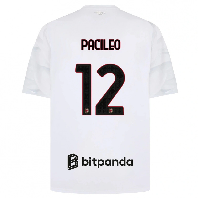 Danxen Kinderen Alessandro Pacileo #12 Wit Rood Zwart Uitshirt Uittenue 2026/27 T-Shirt België