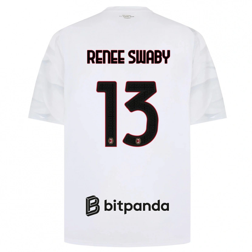 Danxen Kinderen Allyson Renee Swaby #13 Wit Rood Zwart Uitshirt Uittenue 2026/27 T-Shirt België