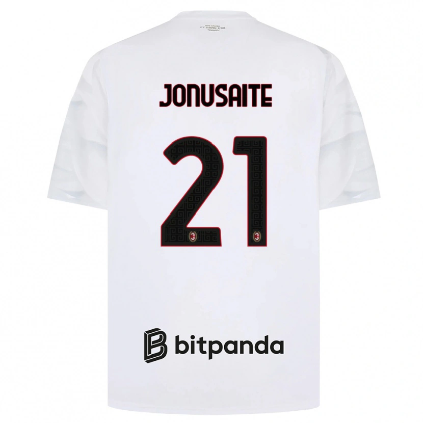 Danxen Kinderen Rimante Jonusaite #21 Wit Rood Zwart Uitshirt Uittenue 2026/27 T-Shirt België