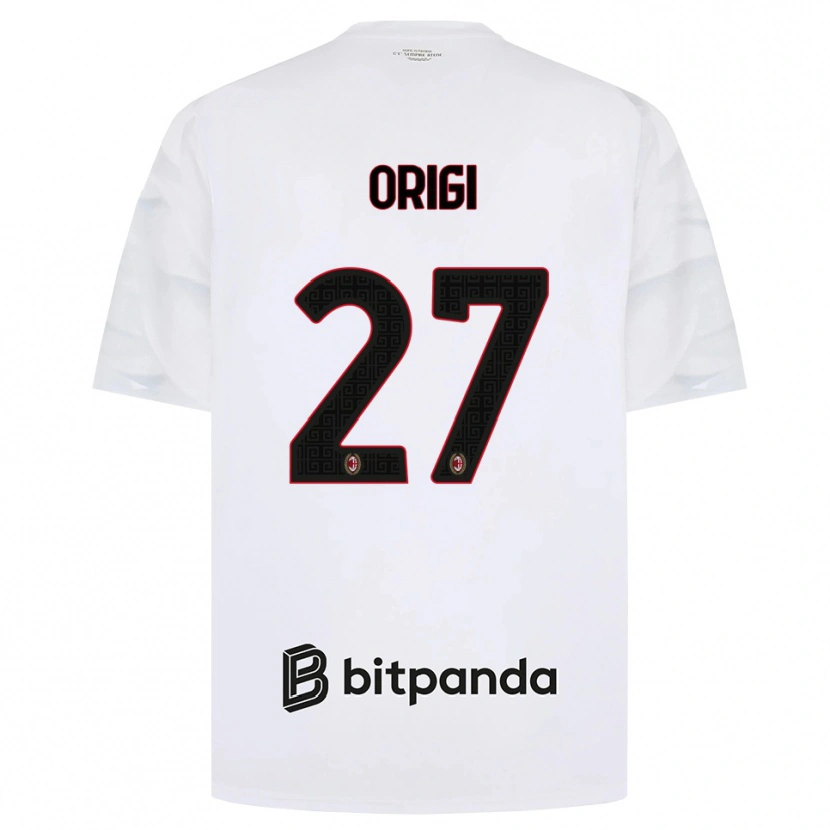 Danxen Kinderen Divock Origi #27 Wit Rood Zwart Uitshirt Uittenue 2026/27 T-Shirt België