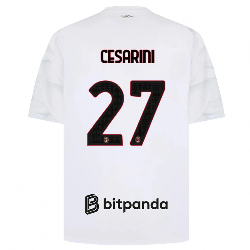 Danxen Kinderen Erin Maria Patrizia Cesarini #27 Wit Rood Zwart Uitshirt Uittenue 2026/27 T-Shirt België