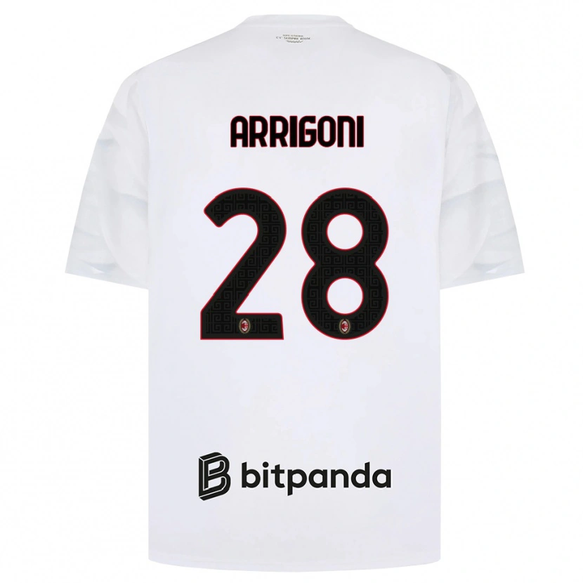 Danxen Kinderen Giorgia Arrigoni #28 Wit Rood Zwart Uitshirt Uittenue 2026/27 T-Shirt België