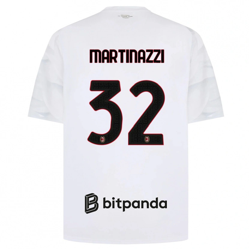 Danxen Kinderen Luca Martinazzi #32 Wit Rood Zwart Uitshirt Uittenue 2026/27 T-Shirt België