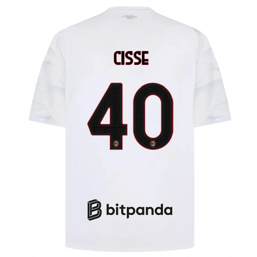 Danxen Kinderen El Hadji Malick Cissé #40 Wit Rood Zwart Uitshirt Uittenue 2026/27 T-Shirt België