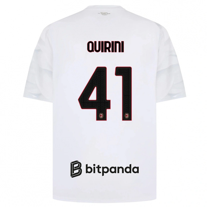 Danxen Kinderen Ettore Quirini #41 Wit Rood Zwart Uitshirt Uittenue 2026/27 T-Shirt België
