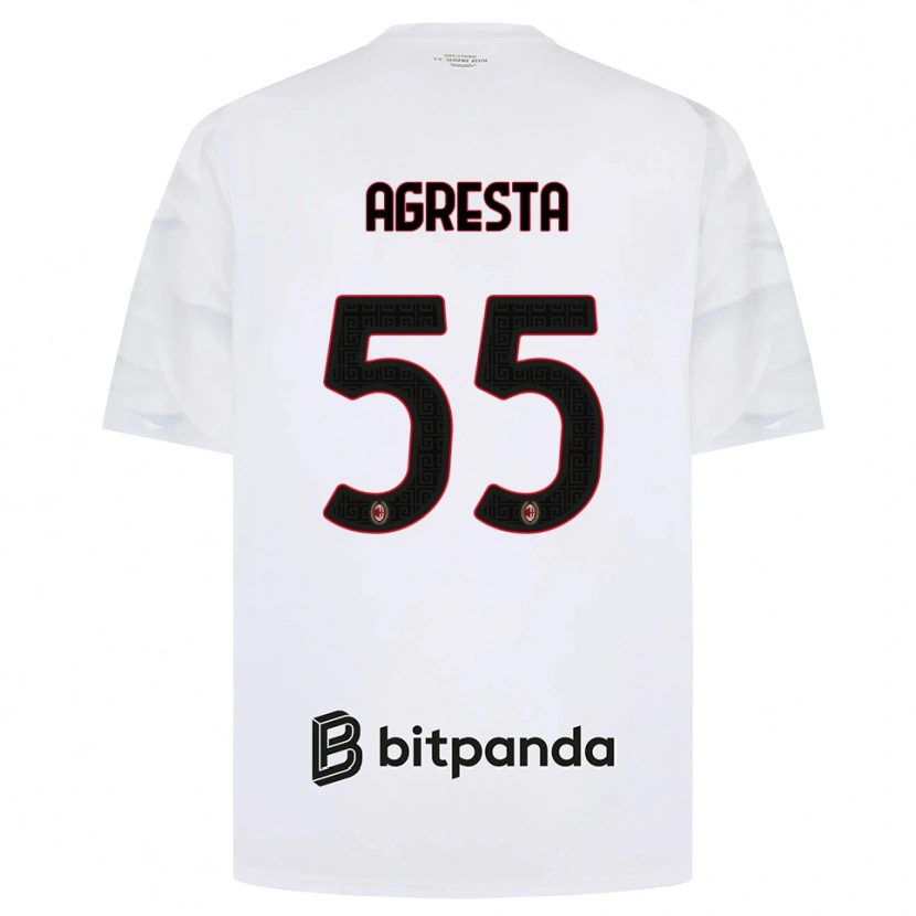 Danxen Kinderen Stefano Agresta #55 Wit Rood Zwart Uitshirt Uittenue 2026/27 T-Shirt België