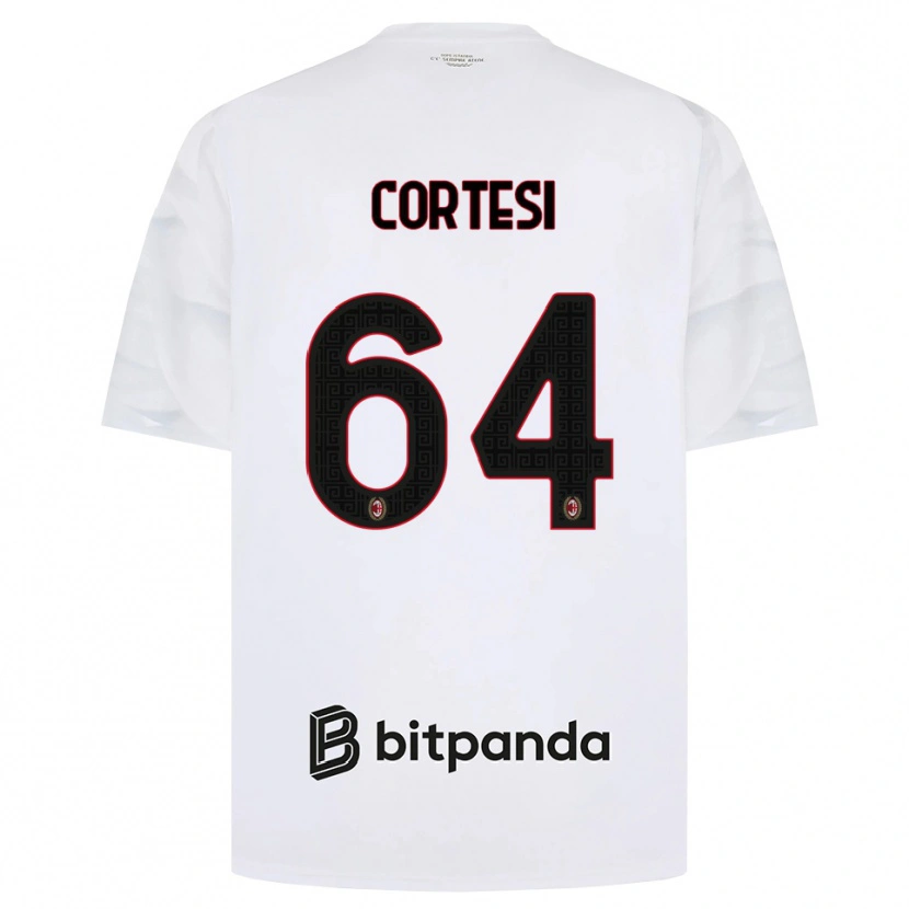 Danxen Kinderen Selena Cortesi #64 Wit Rood Zwart Uitshirt Uittenue 2026/27 T-Shirt België