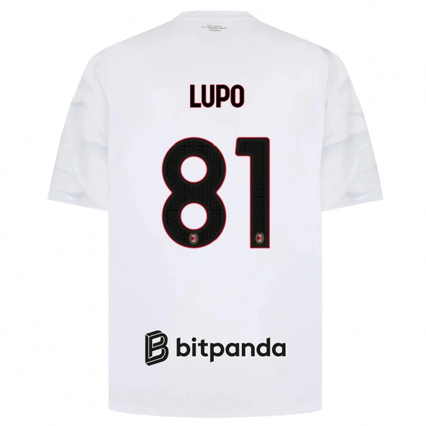Danxen Kinderen Simone Lupo #81 Wit Rood Zwart Uitshirt Uittenue 2026/27 T-Shirt België