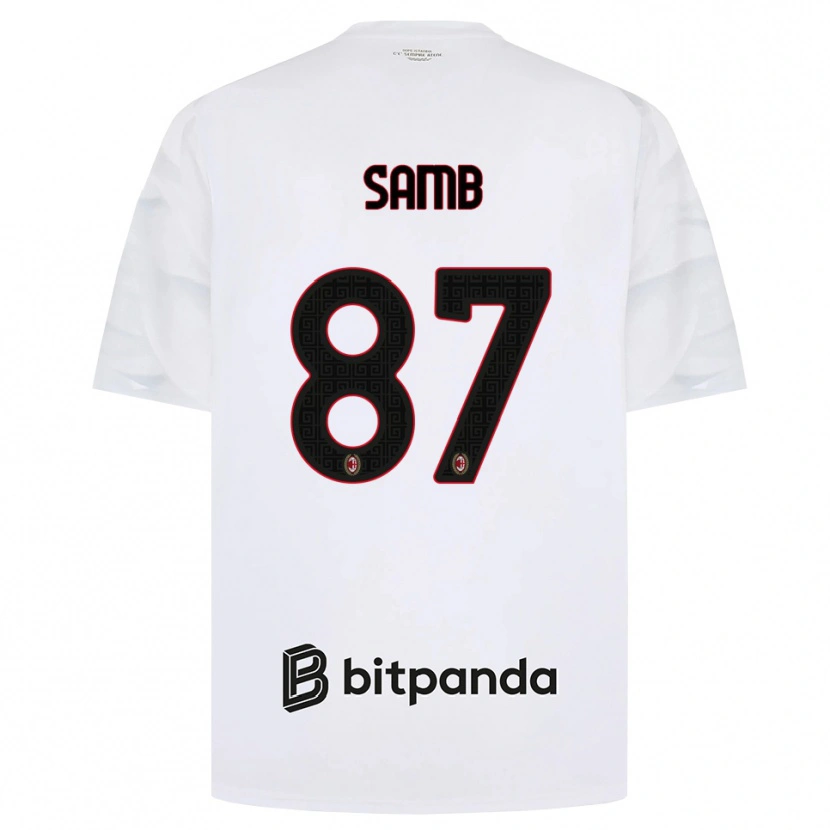 Danxen Kinderen Ablaye Samb #87 Wit Rood Zwart Uitshirt Uittenue 2026/27 T-Shirt België