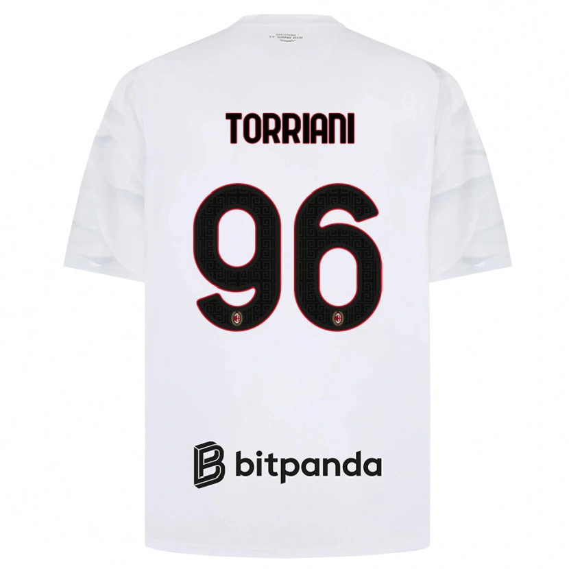 Danxen Kinderen Lorenzo Torriani #96 Wit Rood Zwart Uitshirt Uittenue 2026/27 T-Shirt België