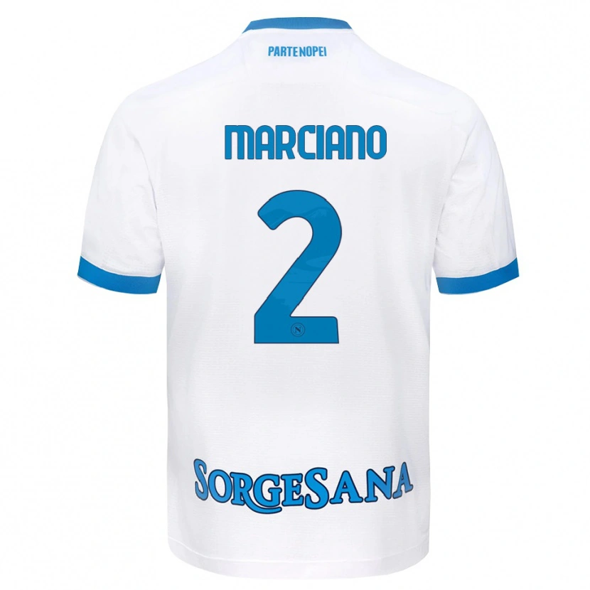 Danxen Kinderen Giovanni Marciano #2 Wit Hemelsblauw Uitshirt Uittenue 2026/27 T-Shirt België