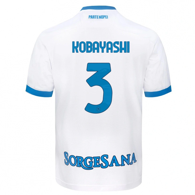 Danxen Kinderen Miharu Kobayashi #3 Wit Hemelsblauw Uitshirt Uittenue 2026/27 T-Shirt België