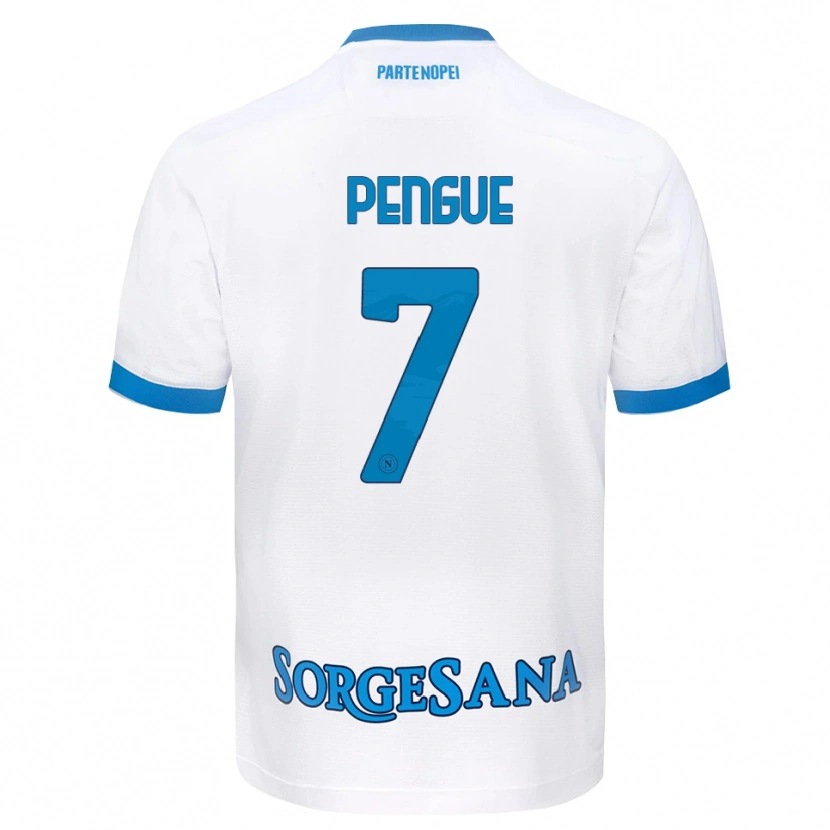 Danxen Kinderen Salvatore Pengue #7 Wit Hemelsblauw Uitshirt Uittenue 2026/27 T-Shirt België