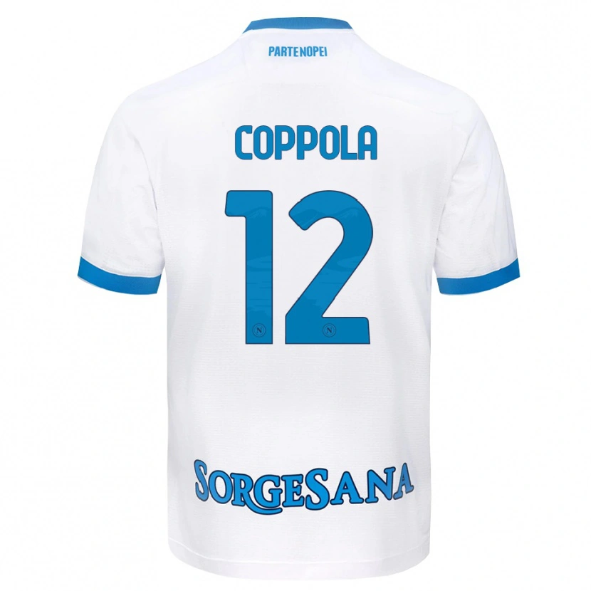 Danxen Kinderen Bernard Coppola #12 Wit Hemelsblauw Uitshirt Uittenue 2026/27 T-Shirt België