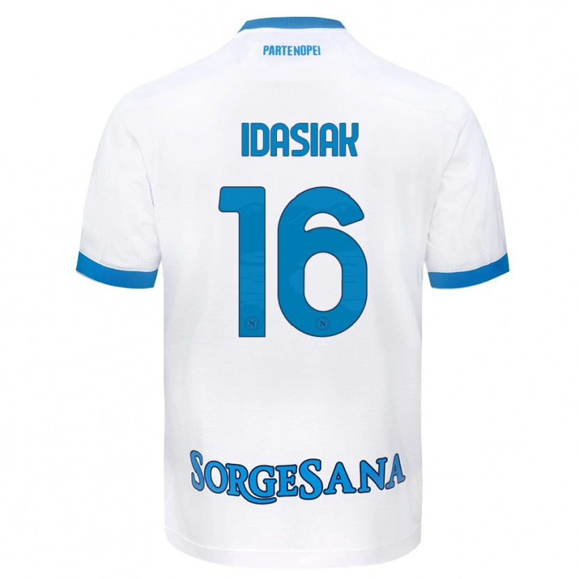 Danxen Kinderen Hubert Idasiak #16 Wit Hemelsblauw Uitshirt Uittenue 2026/27 T-Shirt België