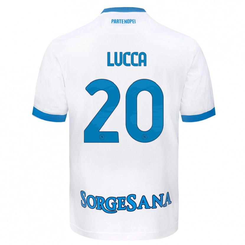 Danxen Kinderen Lorenzo Lucca #20 Wit Hemelsblauw Uitshirt Uittenue 2026/27 T-Shirt België