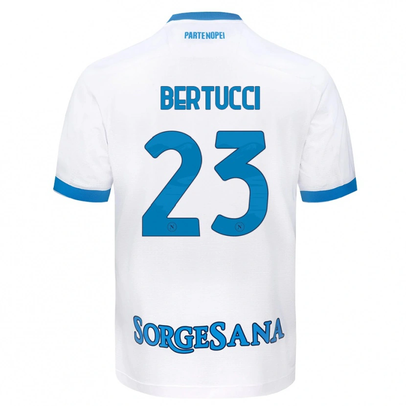 Danxen Kinderen Sofia Bertucci #23 Wit Hemelsblauw Uitshirt Uittenue 2026/27 T-Shirt België