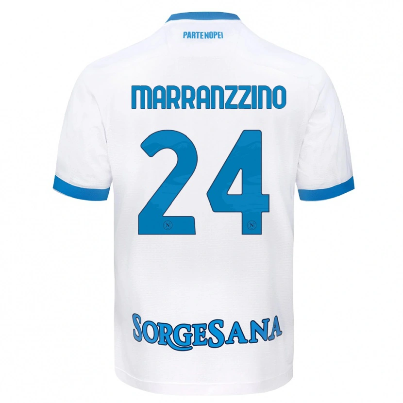 Danxen Kinderen Pasquale Marranzzino #24 Wit Hemelsblauw Uitshirt Uittenue 2026/27 T-Shirt België