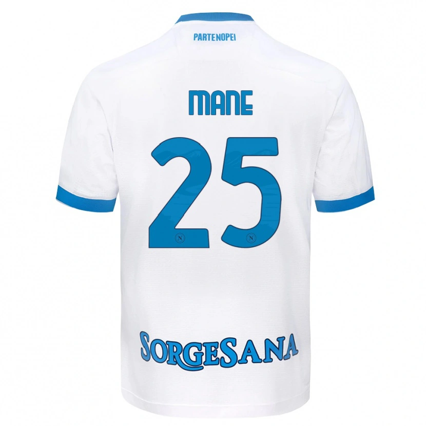 Danxen Kinderen Balla Mousa Mane #25 Wit Hemelsblauw Uitshirt Uittenue 2026/27 T-Shirt België