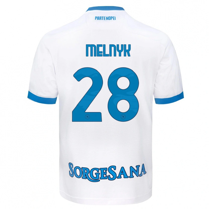 Danxen Kinderen Mykyta Melnyk #28 Wit Hemelsblauw Uitshirt Uittenue 2026/27 T-Shirt België