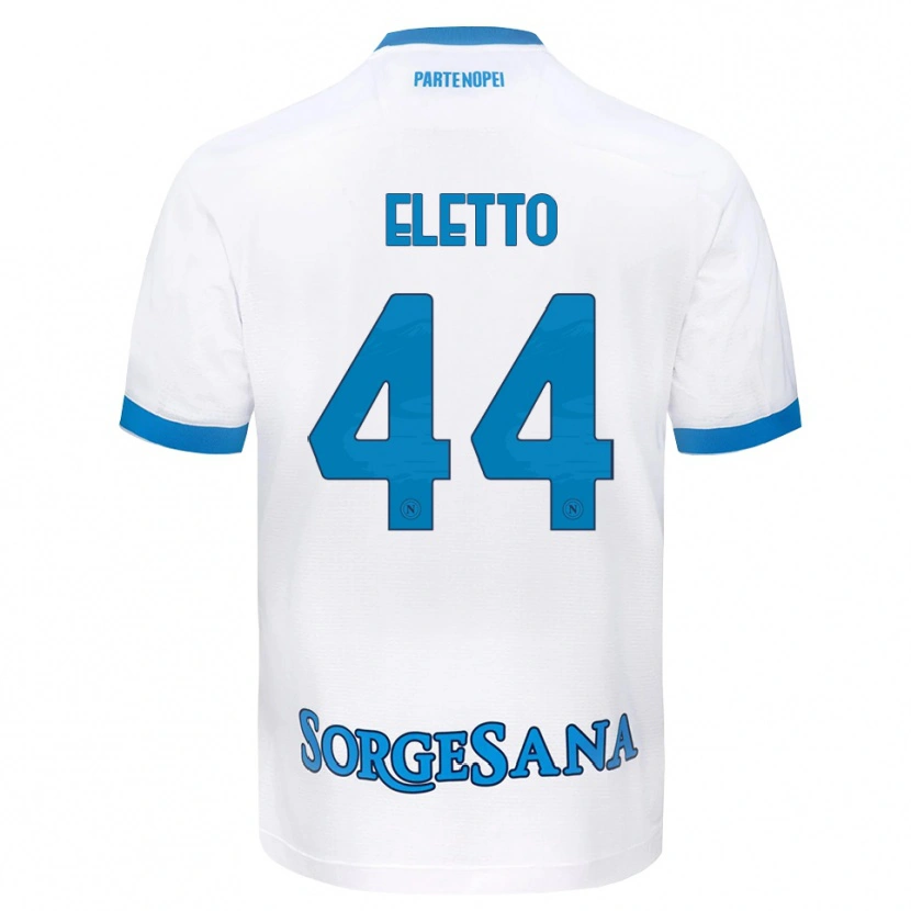 Danxen Kinderen Francesco Eletto #44 Wit Hemelsblauw Uitshirt Uittenue 2026/27 T-Shirt België