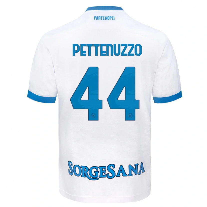 Danxen Kinderen Tecla Pettenuzzo #44 Wit Hemelsblauw Uitshirt Uittenue 2026/27 T-Shirt België